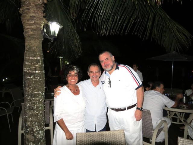 Jurema Josefa, Fenelon Oliveira e Cláudio Magnavita na festa de encerramento no Resort Ferradura