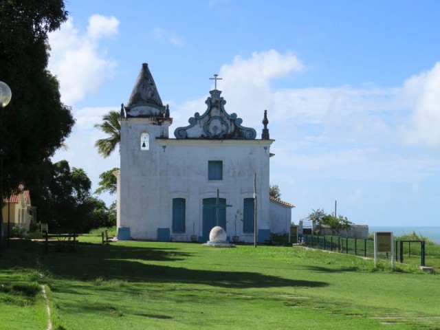 Capela na primeira vila em Santa Cruz de Cabrália