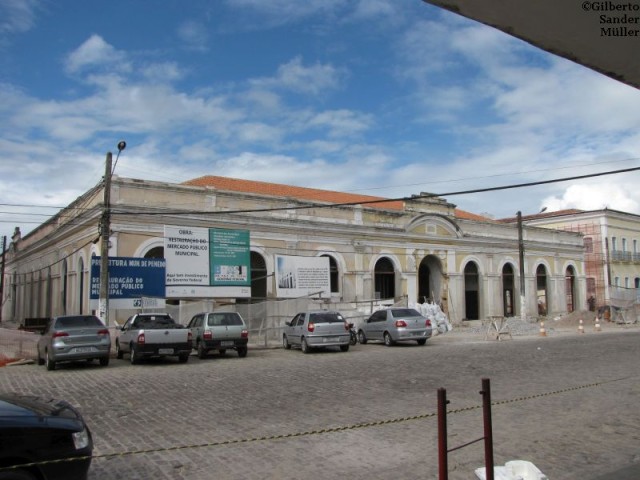 Mercado Pùblico em Penedo, na época em restauro